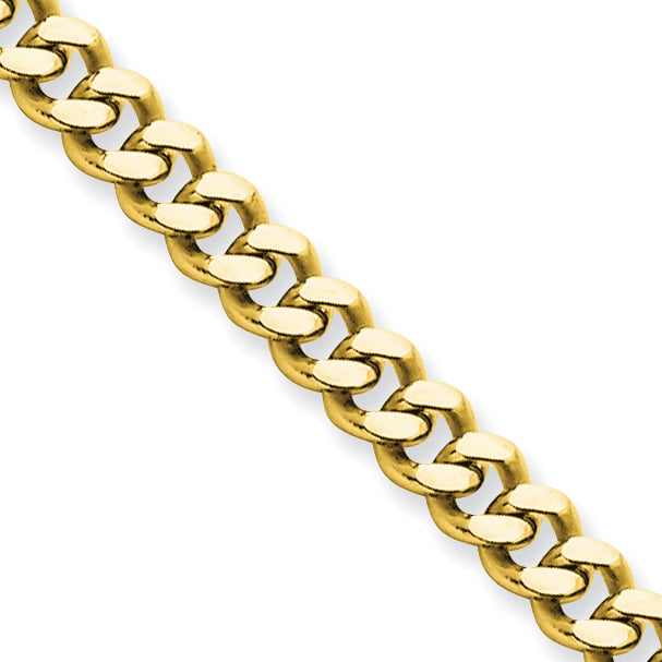 16" to 19" Length Gold Plated Stainless Steel Curb Chain Link Necklace